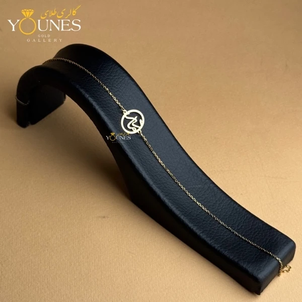 تصویر دوم دستبند تمام طلا مادر قاب بیضی